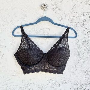 Maidenform Black Floral Lace Bra